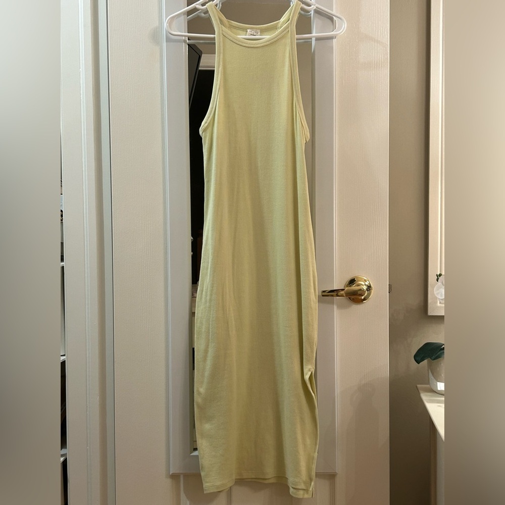 Wilfred Pale Yellow Sleeveless Maxi Dress - Picture 1 of 6